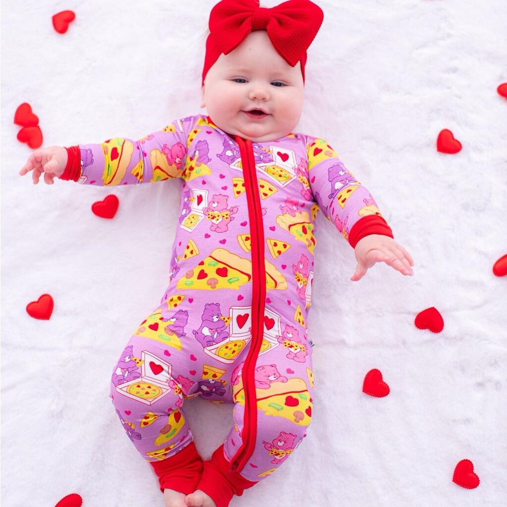Carebear and pizza Birdie bean x care bear collab